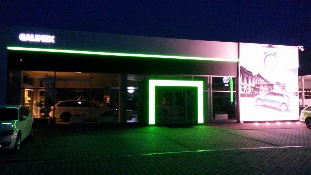 Osvetlenie reklamnej plochy zemnym svietidlom SKODA GALIMEX ZILINA